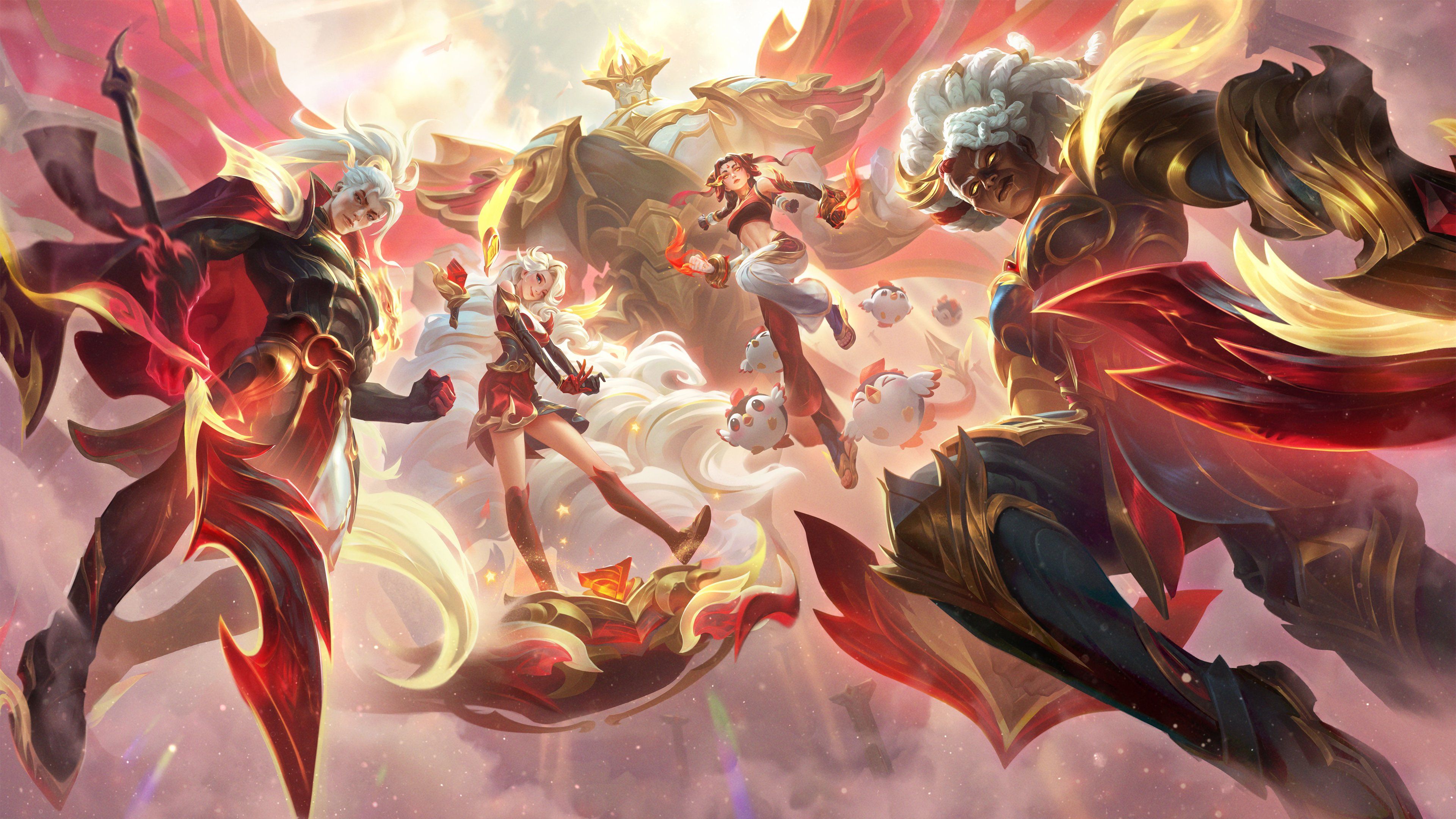 imagen que muestra los campeones de T1 con sus nuevas skins